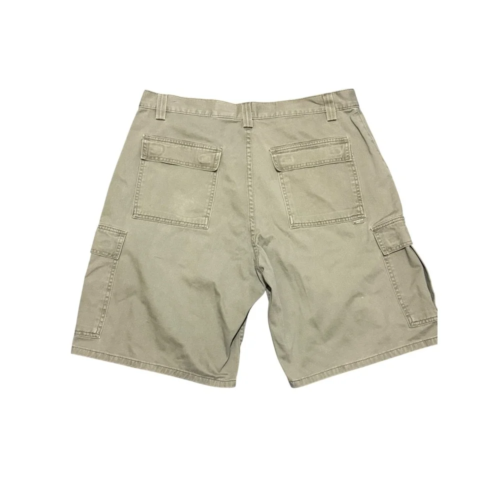 Levis SilverTab Mens Cargo Shorts 36 Olive Green Cotton Loose Fit Vintage 90s